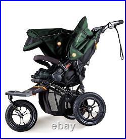 Opened box Out n About nipper double v5 Sycamore Green with basket & PVC 0m-22kg