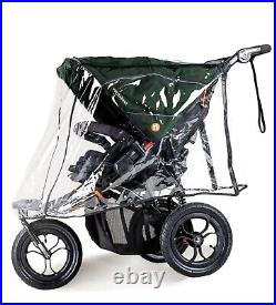 Opened box Out n About nipper double v5 Sycamore Green with basket & PVC 0m-22kg