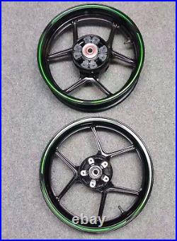 Pair of Kawasaki ER6F/ER6N Front & Rear Wheels 2014-16MY, removed from new bike