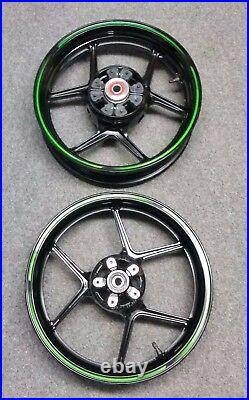 Pair of Kawasaki ER6F/ER6N Front & Rear Wheels 2014-16MY, removed from new bike