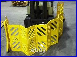 Plastic Expandable Barrier/Gate Black & Yellow on Wheels  Expands from to