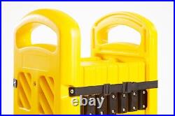 Plastic Expandable Barrier/Gate Black & Yellow on Wheels  Expands from to