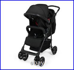 Puggle Lowton Luxe Storm Black 2-in-1 Pushchair Travel System with Rain Cover