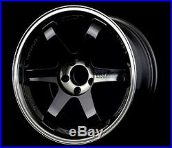 RAYS VOLKRACING TE37SL Black 17x8.5J +40 5x114.3 set of 4 wheels from JAPAN