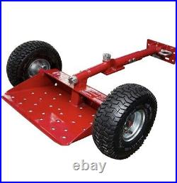 Red Jungle Wheels Two Wheel Sulky for Walkbehind Mowers from Jungle Jim's