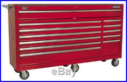 Rollcab 12 Drawer With Ball Bearing Slides Heavy-duty Red From Sealey Ap6612 S