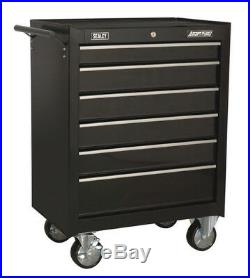 Rollcab 6 Drawer With Ball Bearing Slides Black From Sealey Ap226b Syd