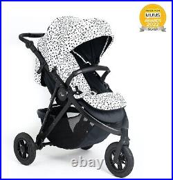 Roma Atlas 3 Wheel Pram, All-Terrain Stroller Suitable from Newborn Dalmatian