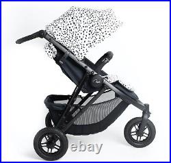 Roma Atlas 3 Wheel Pram, All-Terrain Stroller Suitable from Newborn Dalmatian