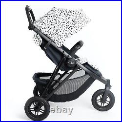 Roma Atlas 3 Wheel Pram, All-Terrain Stroller Suitable from Newborn Dalmatian