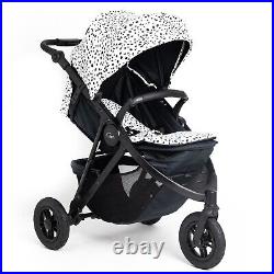 Roma Atlas 3 Wheel Pram, All-Terrain Stroller Suitable from Newborn Dalmatian