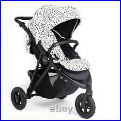 Roma Atlas 3 Wheel Pram, All-Terrain Stroller Suitable from Newborn Dalmatian