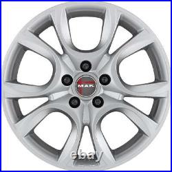 Set 4 Alloy Wheels Compatible Fiat 500L Type Doblo From 15 New MAK Silver