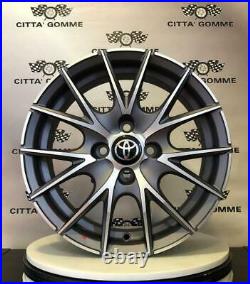 Set 4 Alloy Wheels Compatible Toyota Yaris Aygo Corolla Iq From 16 Brand New