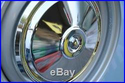 Set 4 wheels iron for Fiat 500 period from 12 4x190 + caps chrome 500 old