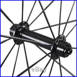 Ship From UK Ultra Light 700C 50mm Wheelset Clincher Cycling Wheels Carbon Wheel