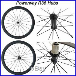 Ship from UK 50mm Depth Carbon Wheelset 700C Clincher Cycling Wheels Diverse Hub