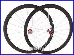 Ship from UK Carbon 700C Wheelset 50mm Carbon Wheels Straight Pull Powerway R36