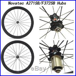 Ship from UK Mix Hub Carbon Wheels 700C 50mm Clincher Tubular Road Bike Wheelset