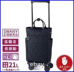 Shopping bags wheels shopping carts reusable D-585 Citero VI Black From JP New