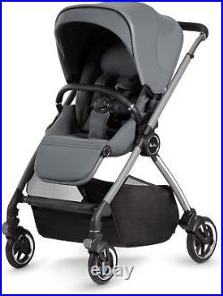 Silver Cross Dune Glacier Pushchair Stroller Buggy and Compact Carrycot Grey