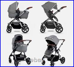 Silver Cross Wave 4 In 1 Pram Zinc Grey + Tandem Adapters Brand New Boxed
