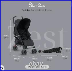 Silver Cross Zest Stroller Lightweight Buggy Space NEW