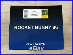 TOYOTA GT86 AUTOart 118 Rocket Bunny 86 Matt Black / Black Wheel from JAPAN F/S