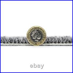 TRENDY 10mm Thick Dark Silver Grey Saxony Felt Back 4m Wide Carpet £8.50m²