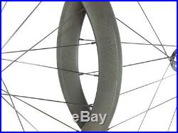 Track Carbon Wheels 700C 50mm Deep Fixed Gear single speed Wheelset Ship From UK