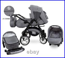 Urbano Baby Pram Pushchair Stroller 3in1 Travel system CAR SEAT included 20%OFF