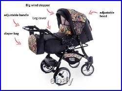 Urbano Baby Pram Pushchair Stroller 3in1 Travel system car seat included 3in1