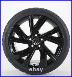 VW Golf 8 & R-Line Gti GTD Summer Wheels 18 Inch Bergamo Black Rims 5H0601025AE
