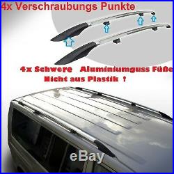 VW T5 T6 Long Wheel Base from Year 2003 Roof Rails in Chrome Tüv Certified And