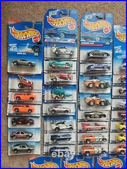 Vintage Case Lot of (71) NEW Hot Wheels from 1998 Mint in Packages MIP Mattel