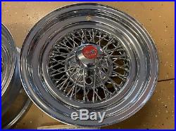 WIRE WHEELS APPLIANCE 15x7 5 on 4 3/4 gm corvette, impala, Belair Nos from 1972