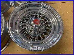 WIRE WHEELS APPLIANCE 15x7 5 on 4 3/4 gm corvette, impala, Belair Nos from 1972