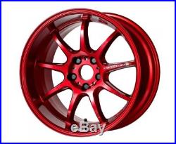WORK EMOTION D9R 9.5J-18 +23 5x114.3 CANDY RED set of 4 wheels from JAPAN